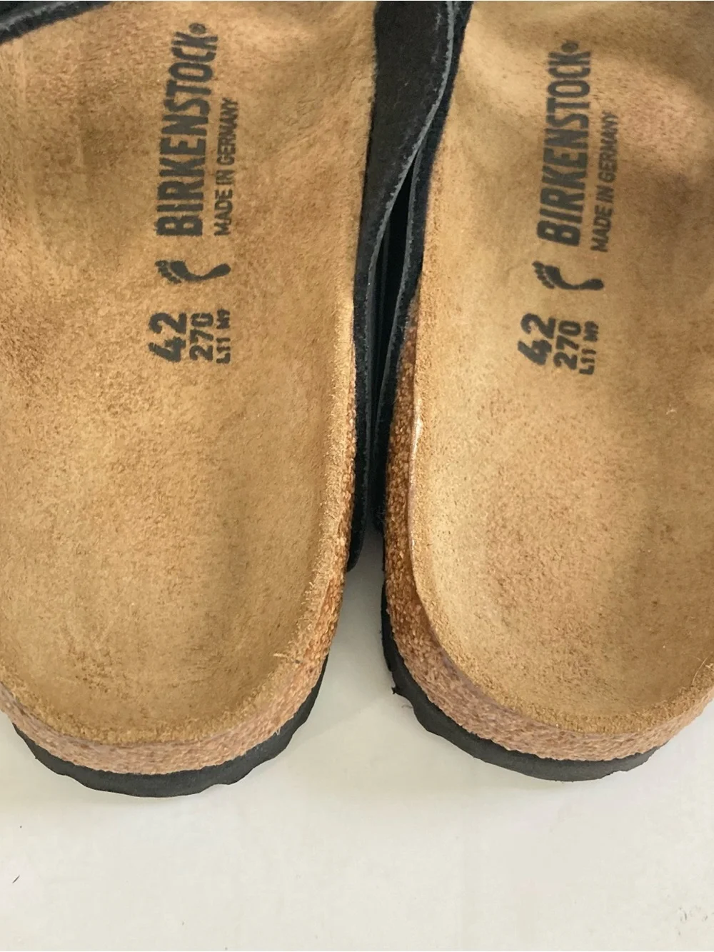 BIRKENSTOCK Arizona Footbed Slide Sandal Black Size 42 Conform Walking Travel